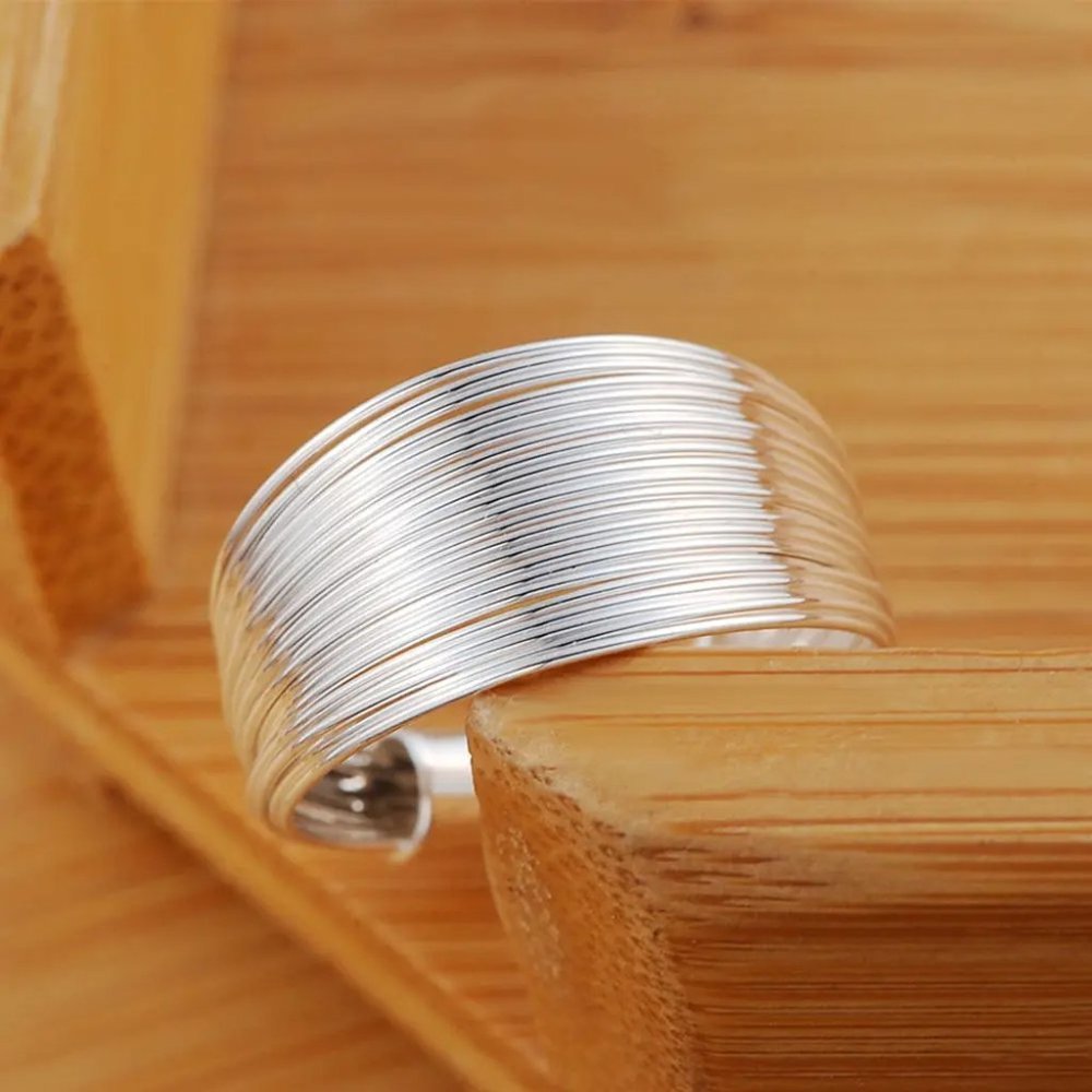 ❤️ 925 Sterling Silver Bracelet Earrings Necklace And Ring Adjustable Set Drop - Picture 12 of 12